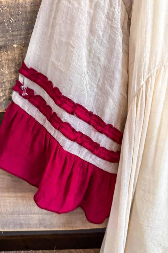 Totally Trendy Pleated Tunic - Burgundy