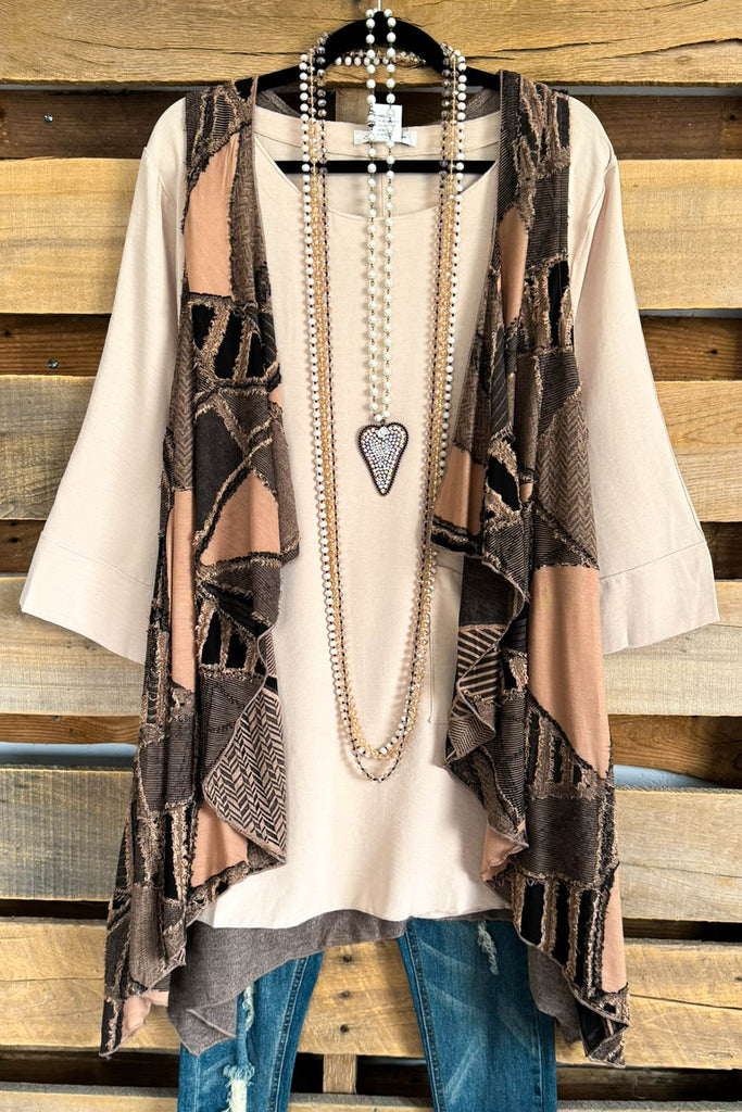 Unpredictable Truth Vest - Mocha - SALE