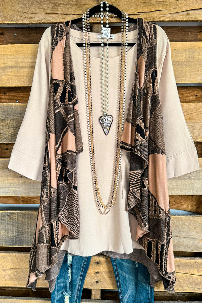 Unpredictable Truth Vest - Mocha - SALE