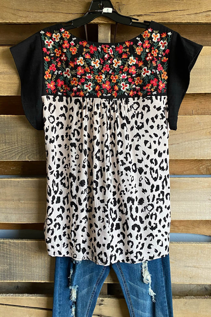 AHB EXCLUSIVE: Late Night Spring Top - Leopard Mocha Black