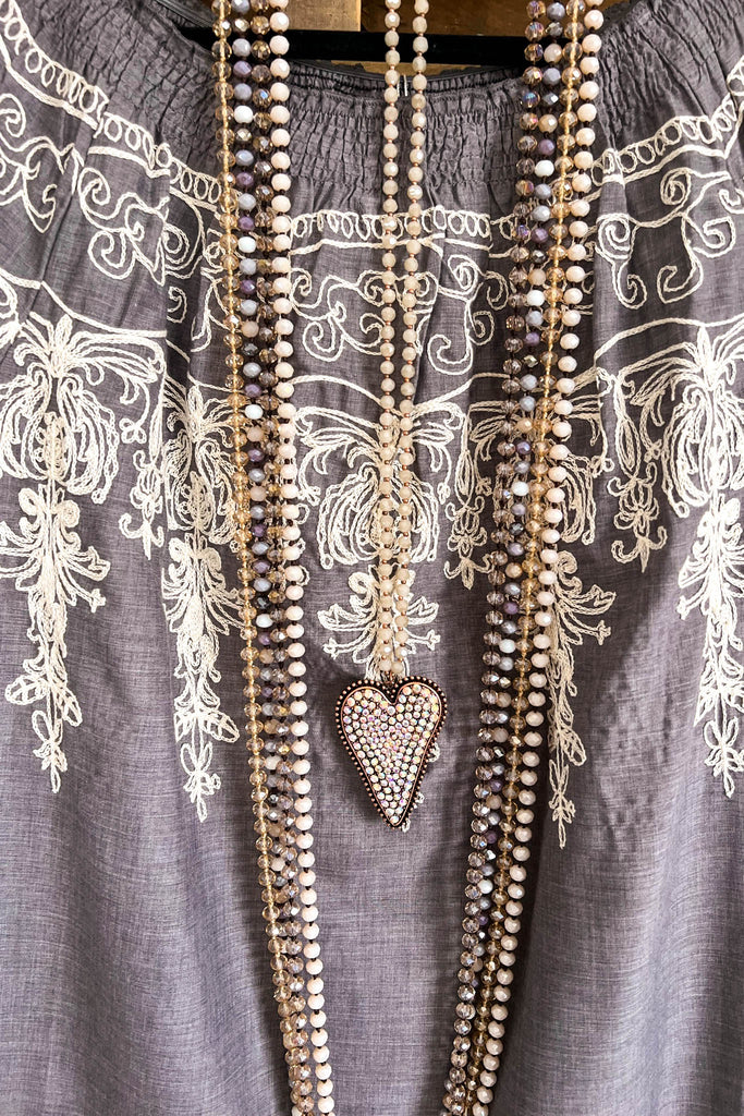 All Tangled Up Top - Gray- 100% COTTON