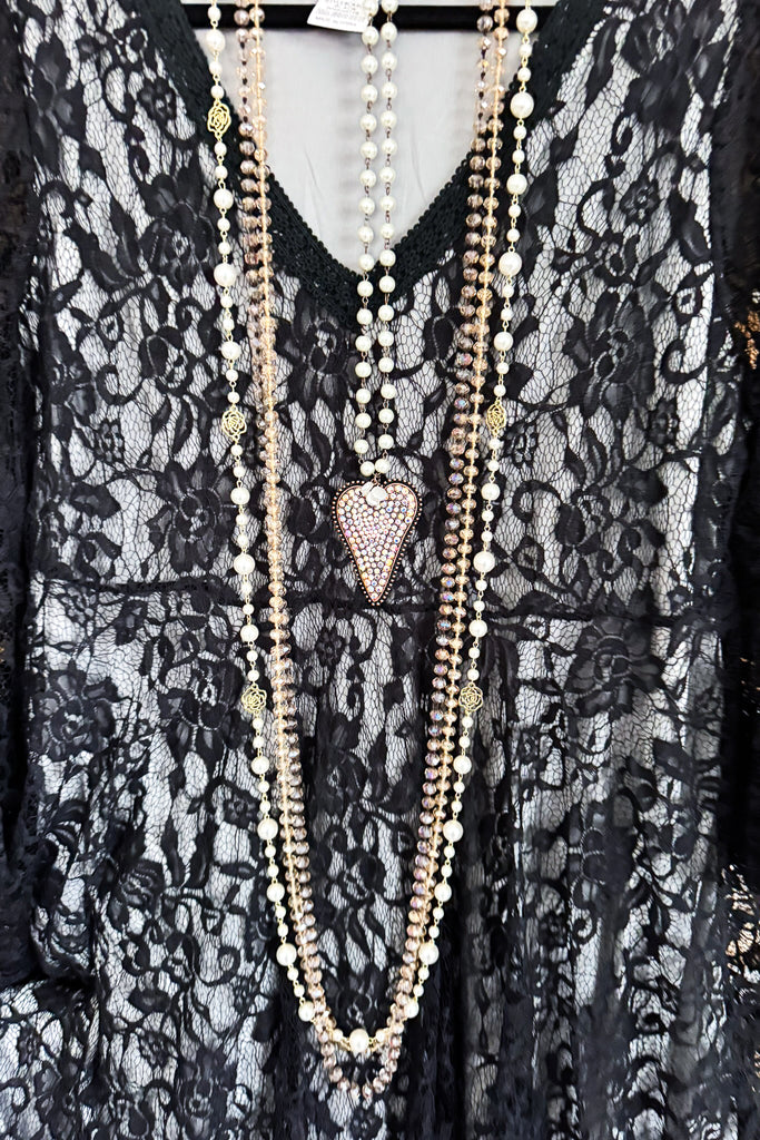 Ready In Lace Dress - Black