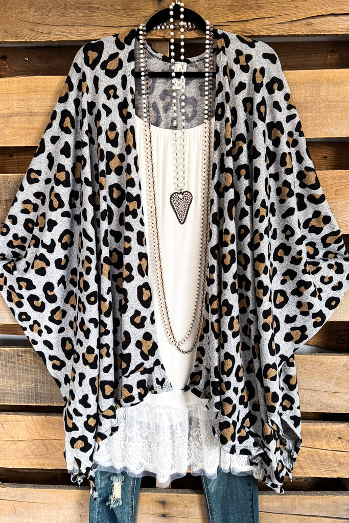 Going Wild Cardigan - Gray