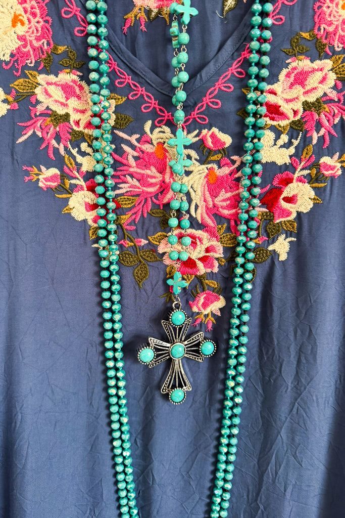 PAPPARAZZI EXCLUSIVE: Living For Tomorrow Tunic - Steel Blue Size (6 to 16)