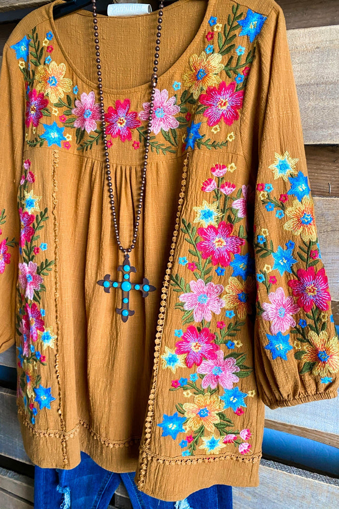 AHB EXCLUSIVE: Rest Your Love On Me Blouse - Marigold - 100% COTTON