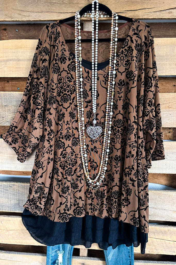 Regal Romance 2Piece Dress - Mocha