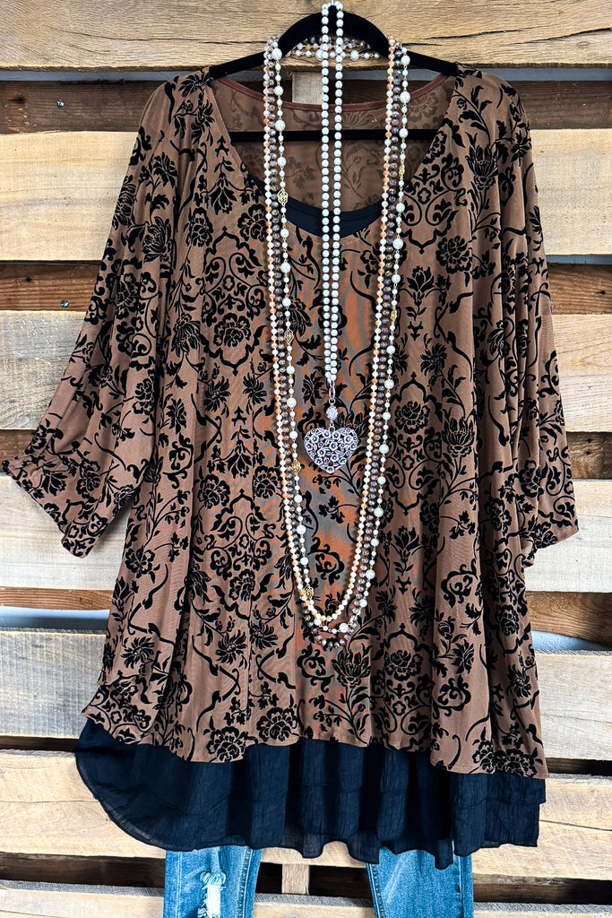 Regal Romance 2Piece Dress - Mocha