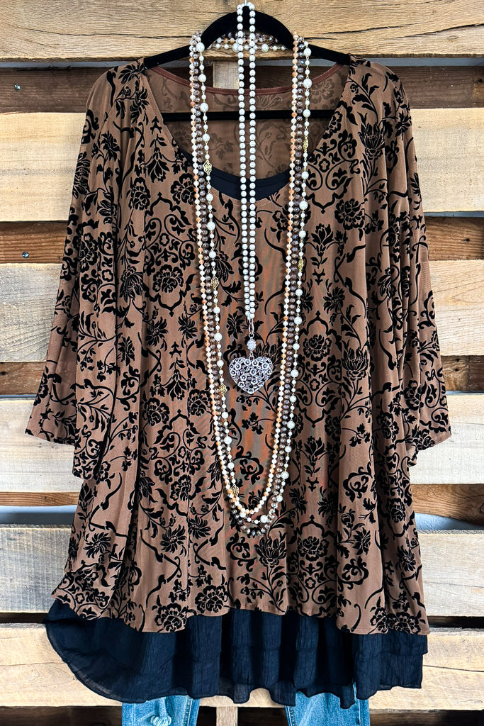 Regal Romance 2Piece Dress - Mocha