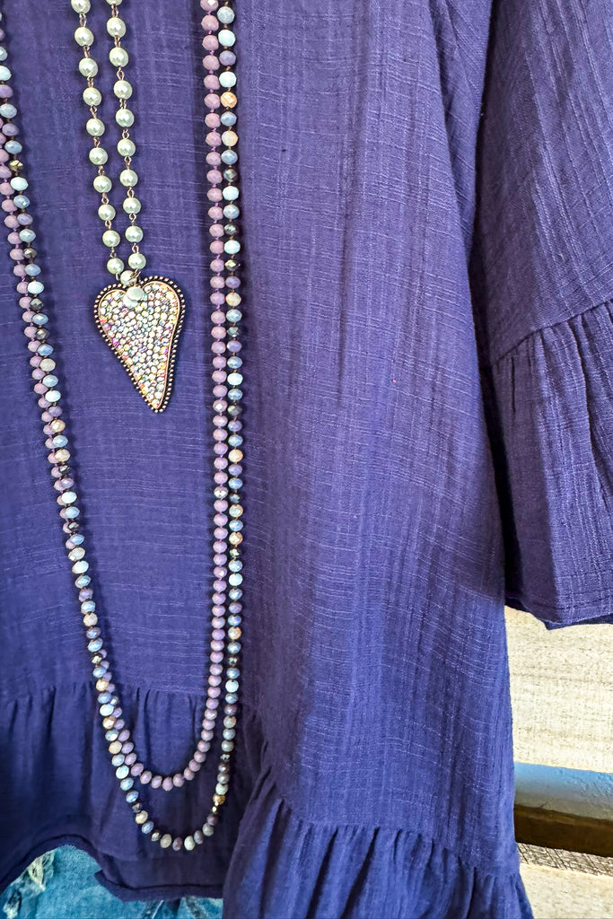 As Far As You Know Top - Navy - 100% COTTON - SALE