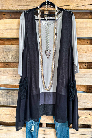 Cascaded With Shine Vest - Periwinkle