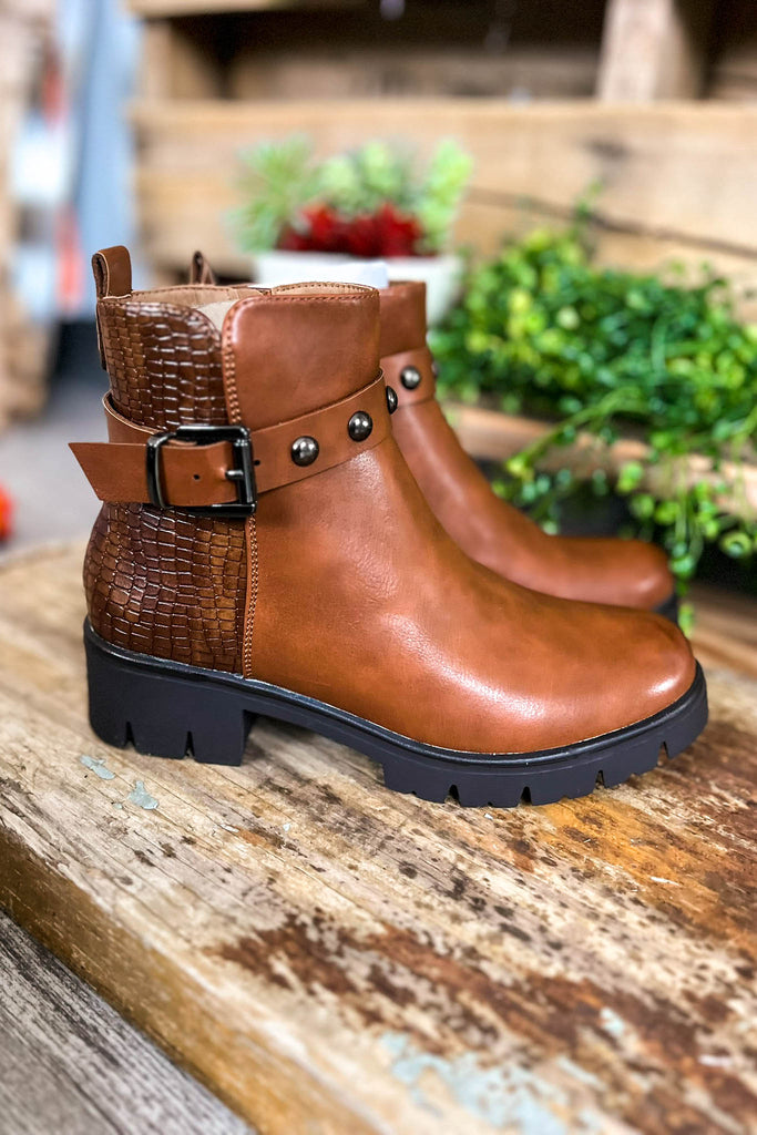 Fancy Affair Booties - Cognac - SALE (6.5, 7)