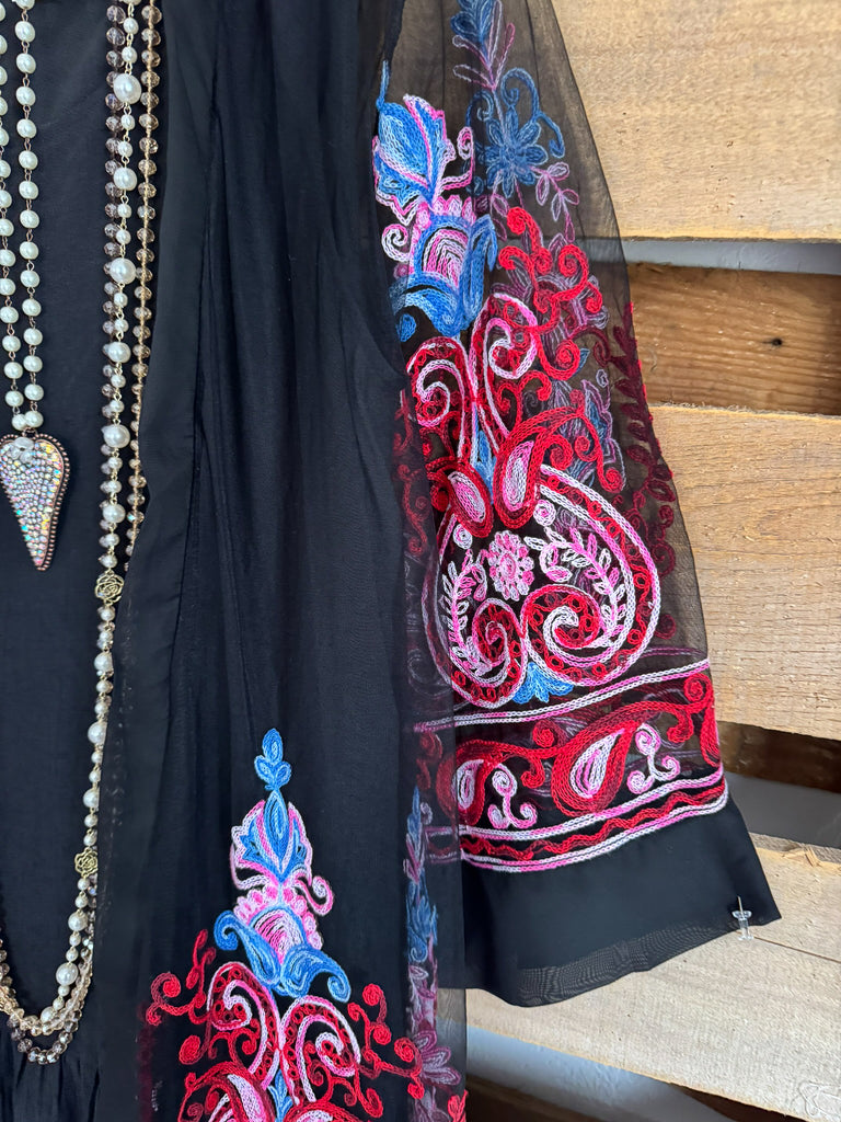 Sheer Amusement Cardigan - Multi-Pink.