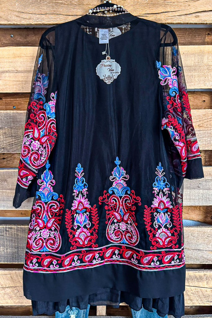 Sheer Amusement Cardigan - Multi-Pink.