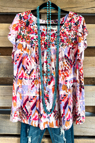 All Tangled Up Top - Light Grey - 100% COTTON