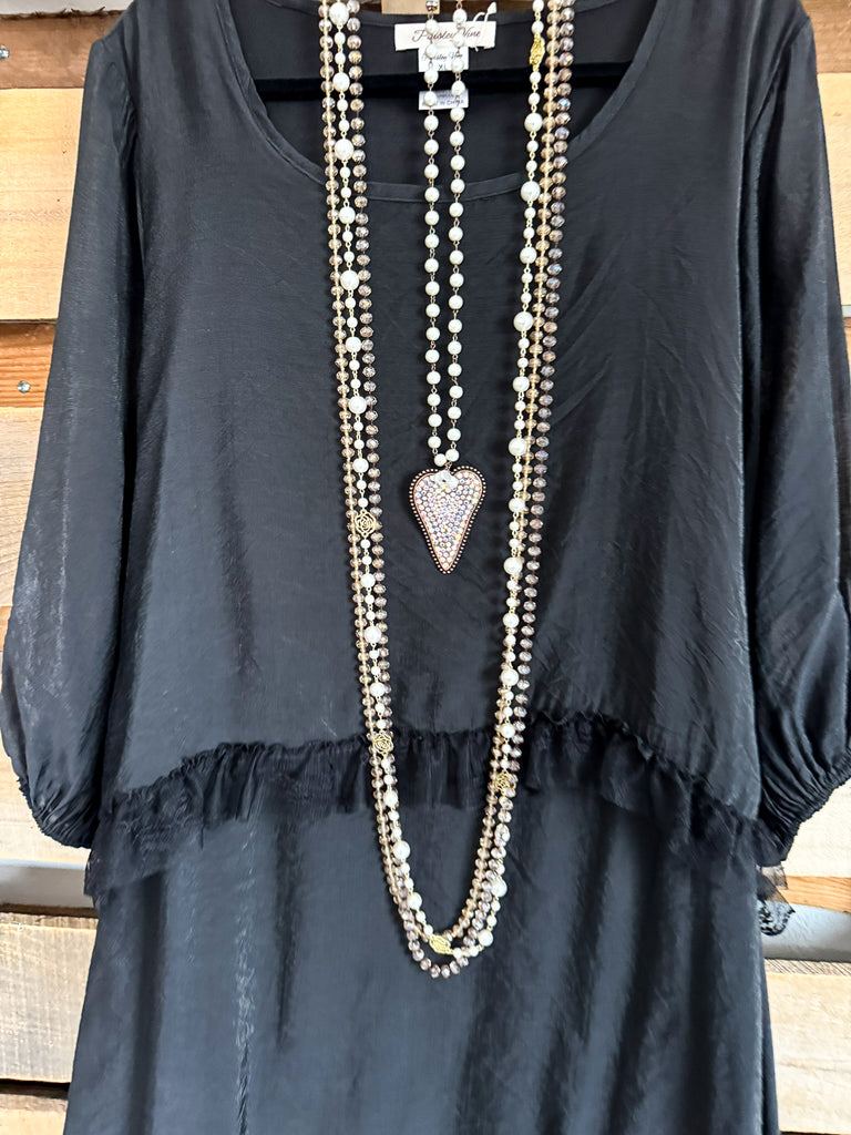 Sweetest Soul Maxi Dress  - Black