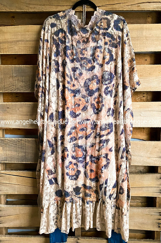 AHB EXCLUSIVE: One More Time Long Kimono Lace - Leopard