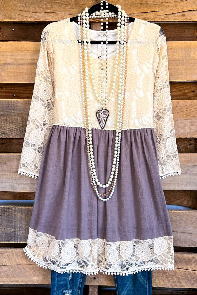 Metro Treasure Tunic - Grey - 100% COTTON