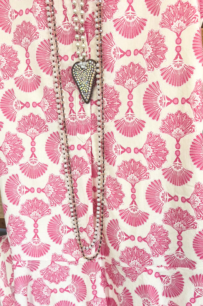 By The Sea Shore Dress - Fuchsia - 100% COTTON