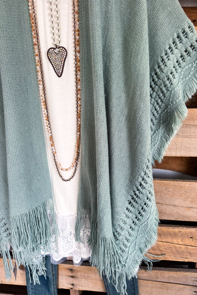 Weekend Wonder Ruana - Sage