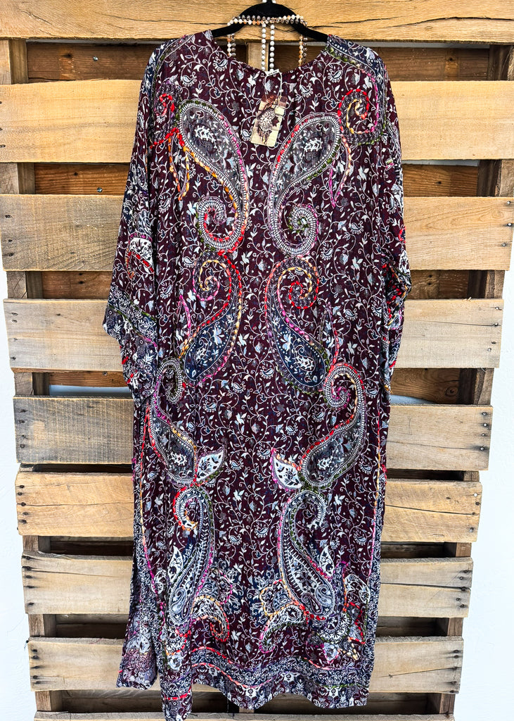 Considered Me Loved Duster - Aubergine