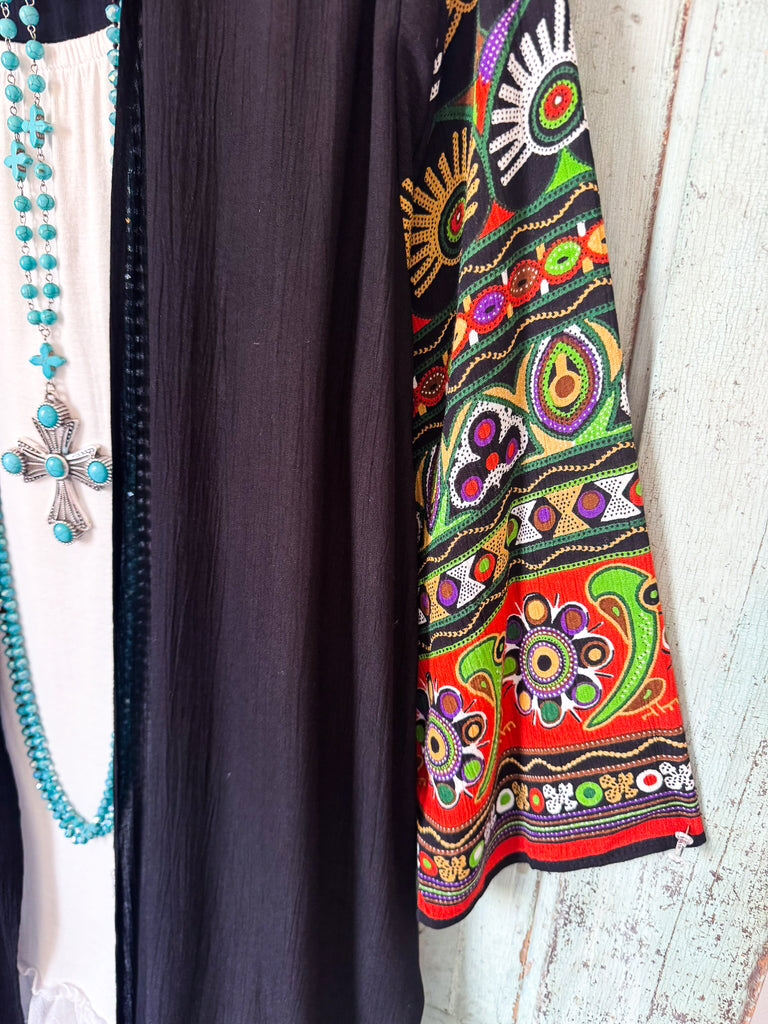 Ideal Statement Kimono - Black