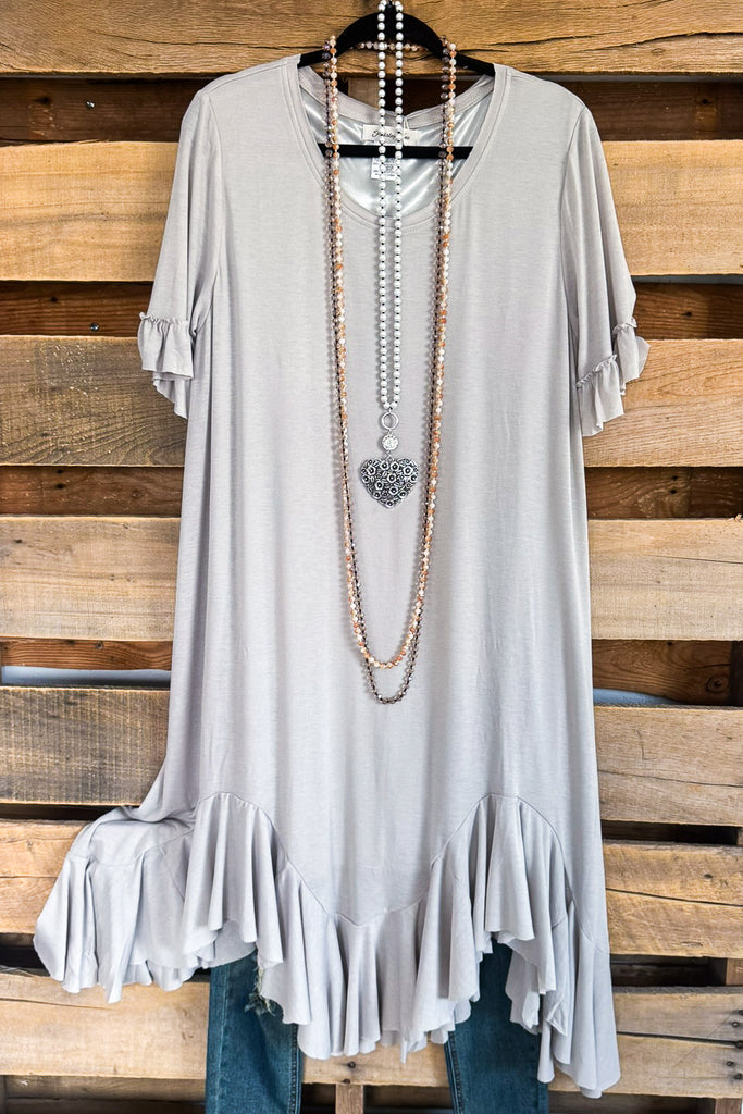 Lonesome For You Dress - Gray