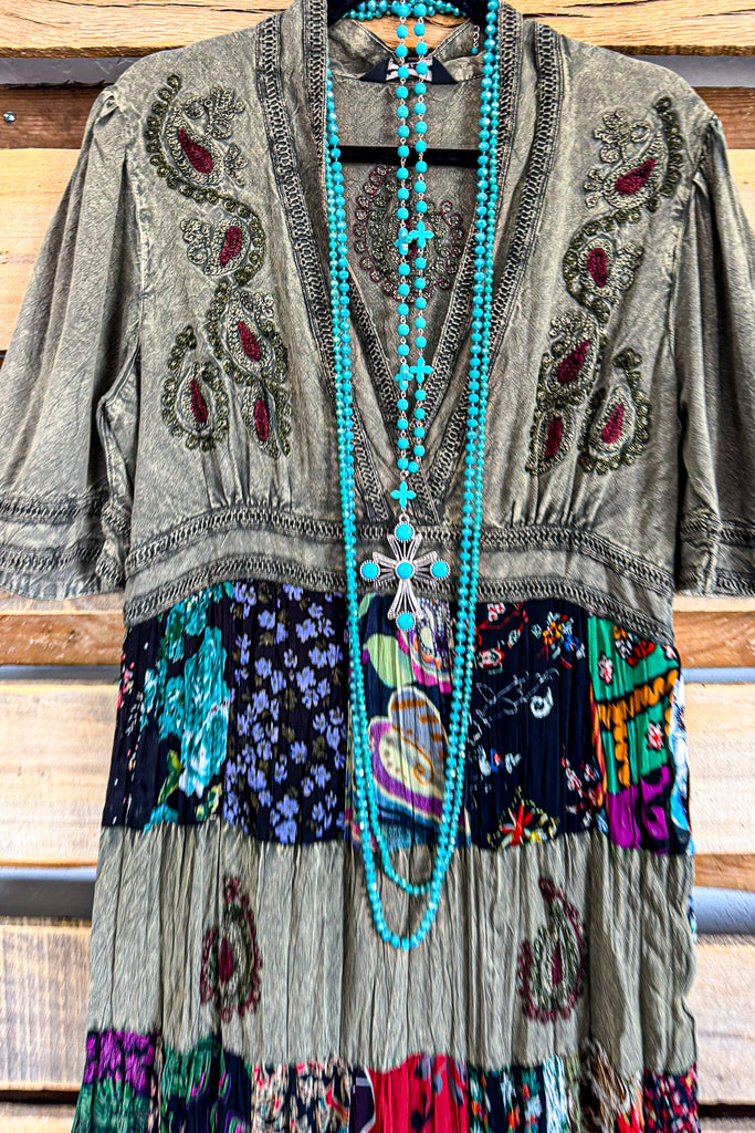 Rustic Romance Dress - Gravel