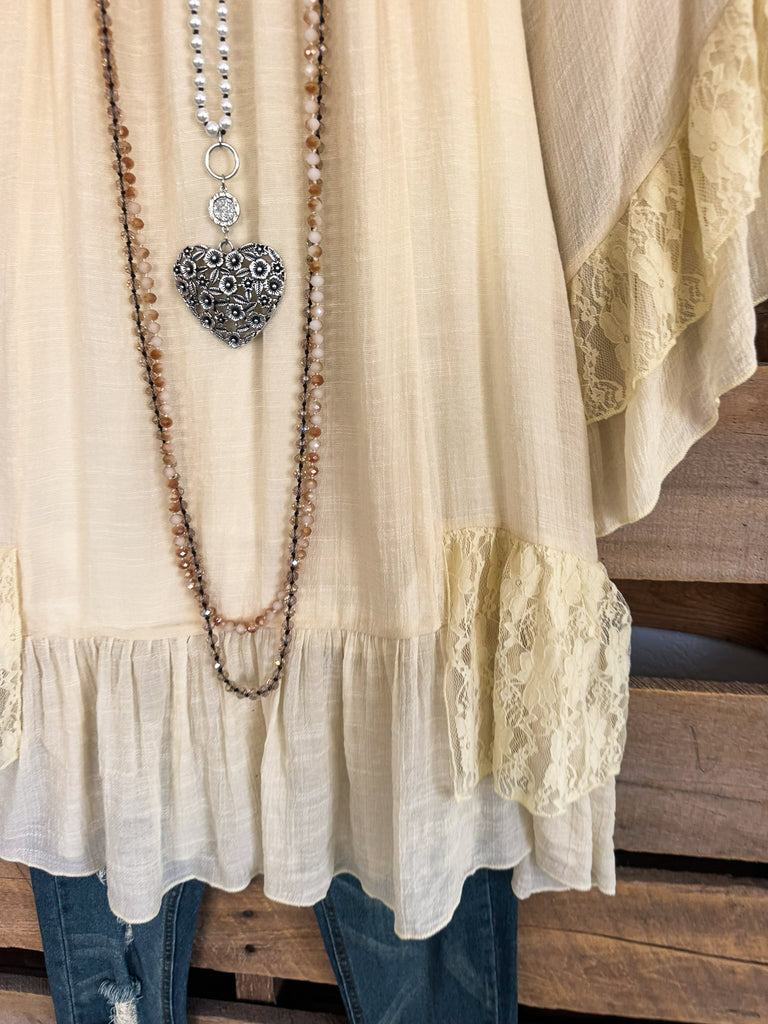 Countryside Dreams Tunic - Beige (L-XL Only)