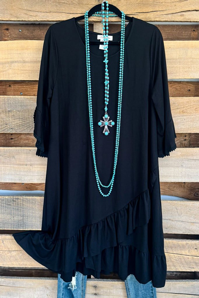 Whispers Of Love Dress - Black