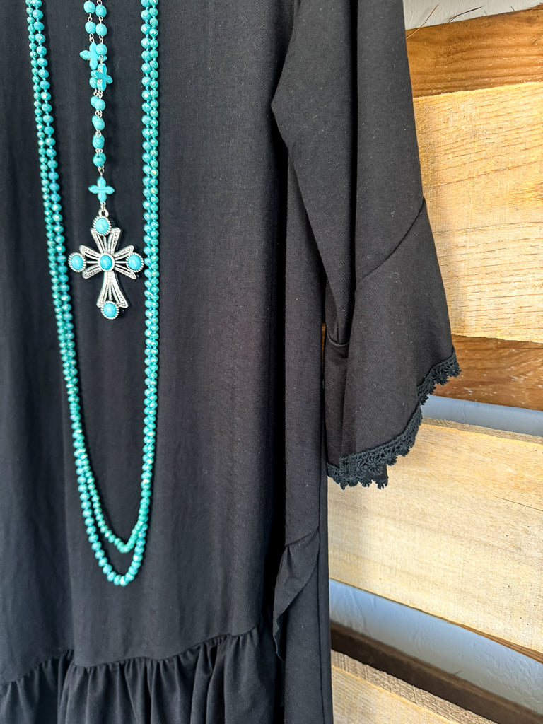 Whispers Of Love Dress - Black