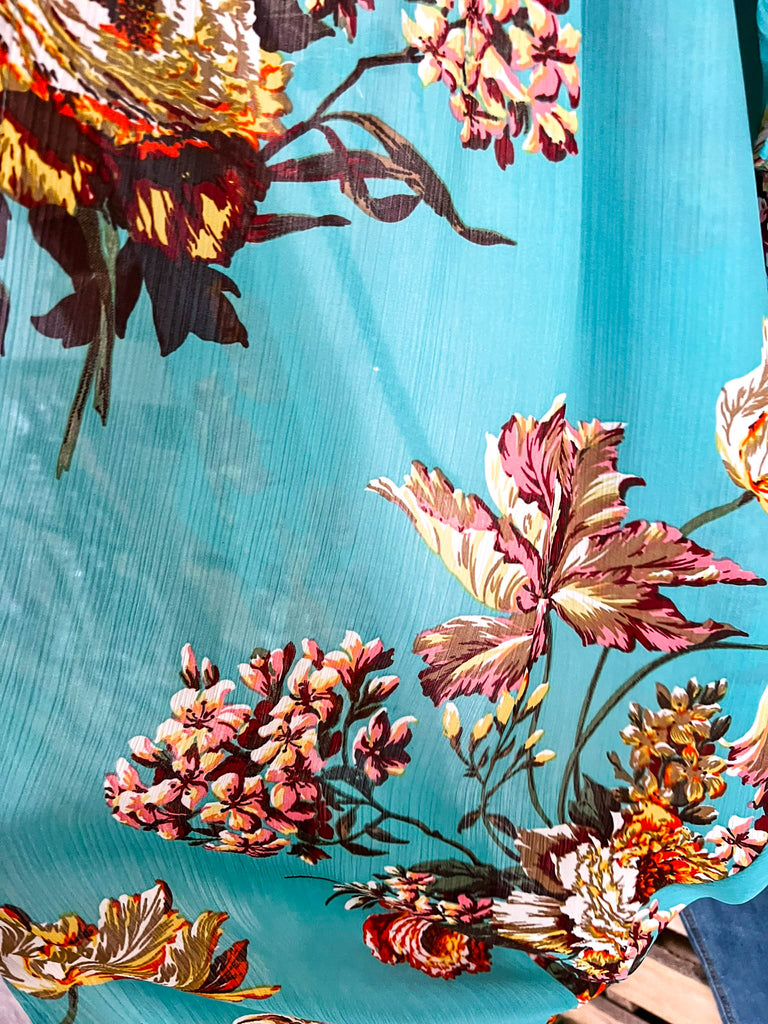 Expected Beauty OVERSIZED Kimono - Mint Mix