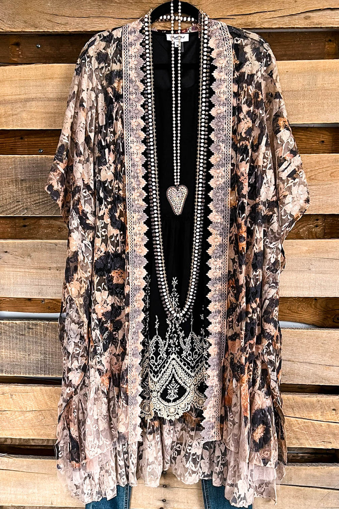 AHB EXCLUSIVE: One More Time Long Kimono Lace - Leopard