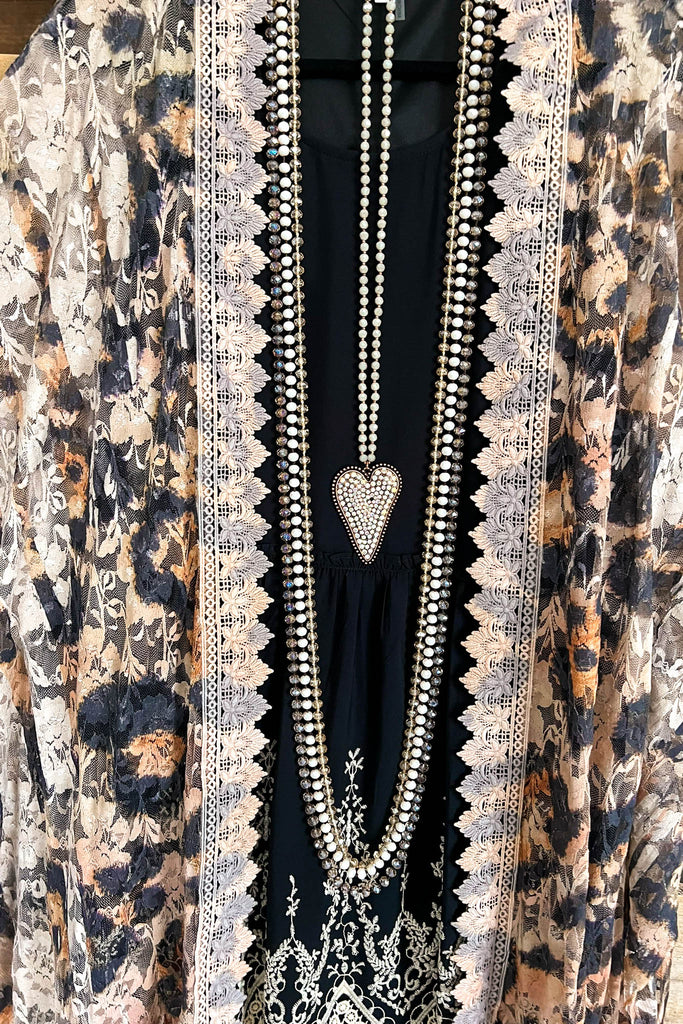 AHB EXCLUSIVE: One More Time Long Kimono Lace - Leopard