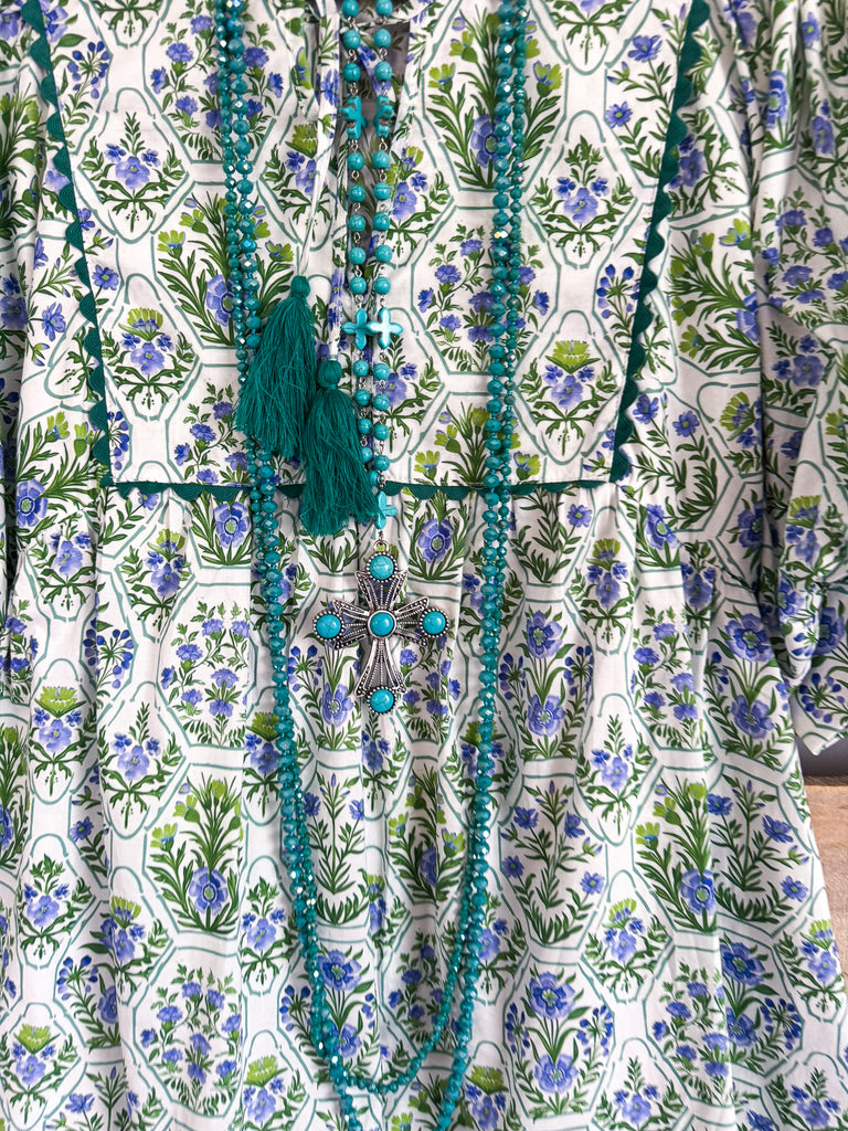 Summer Stroll Tunic/Dress - Green - 100%COTTON