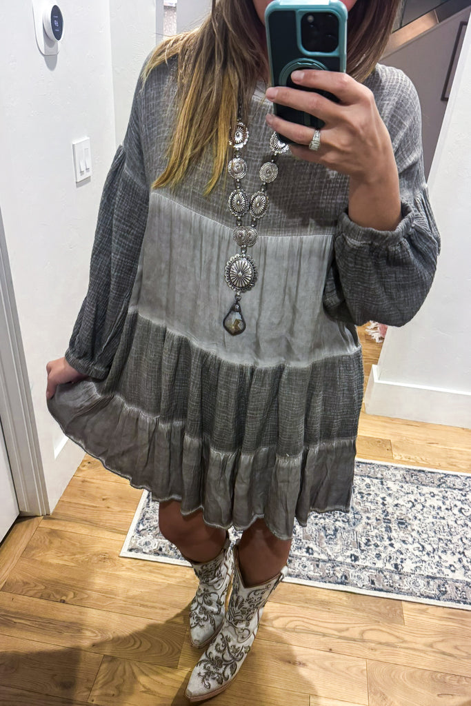 Luna Tiered Cotton Silk Tunic Top – Made in Italy