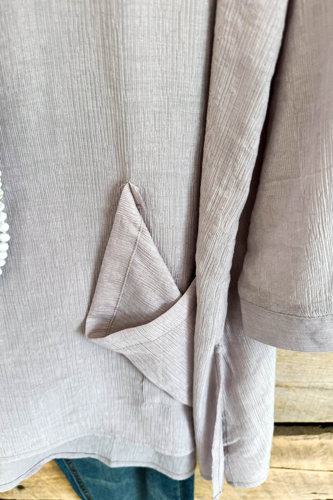 Beach Walk Breeze Tunic - Light Grey - SALE