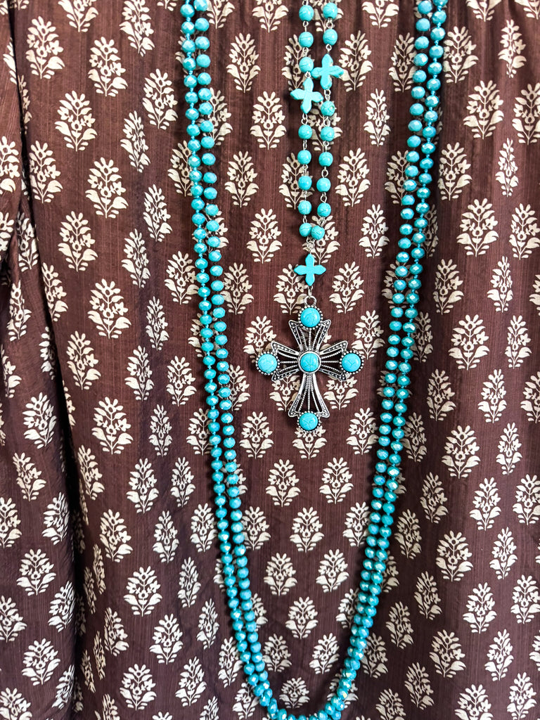 Between Now And Then Blouse - Brown/Taupe