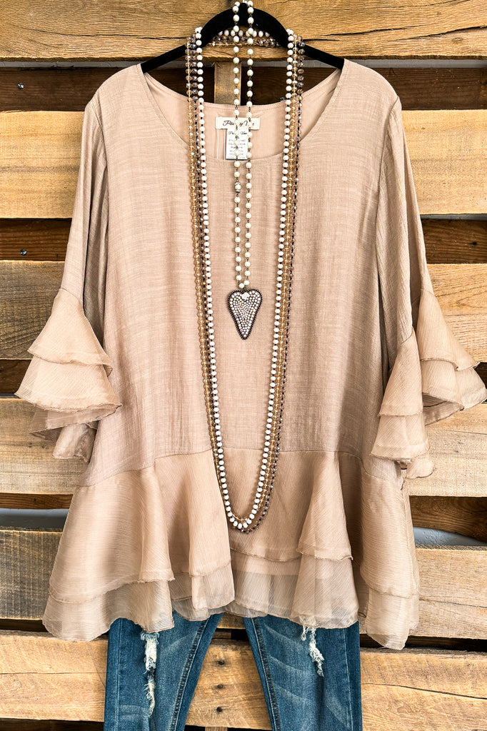 Pursuit Of Love Tunic - Taupe