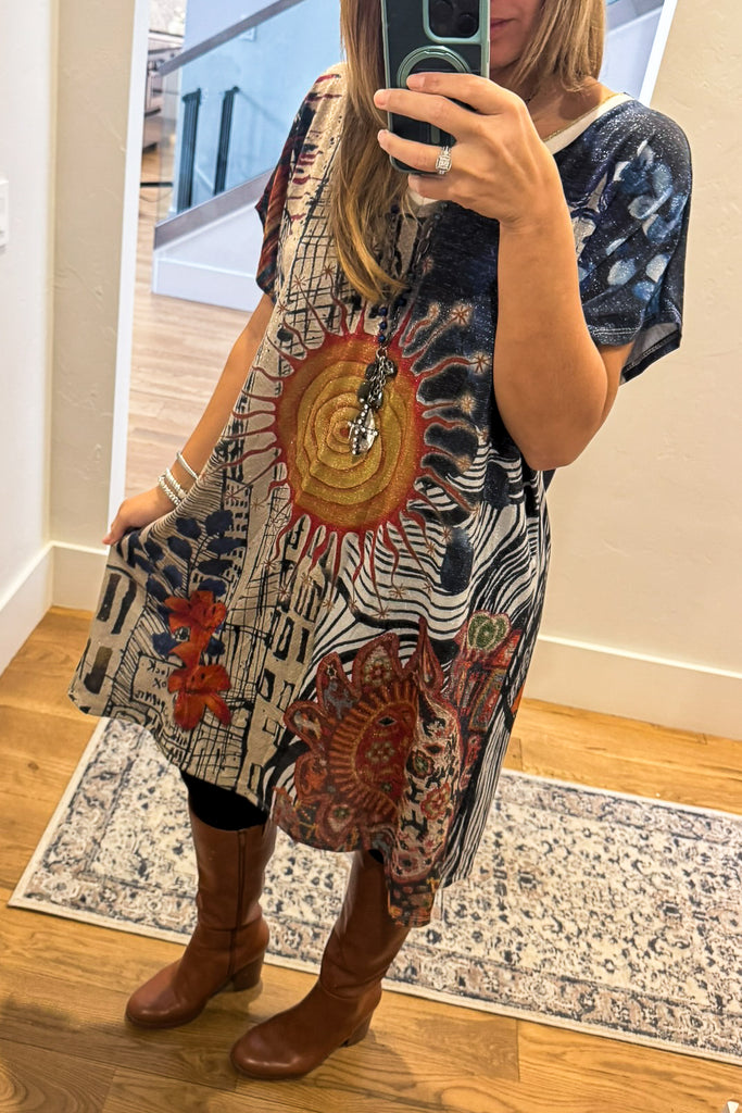 Pre order: Sole d’Arte Italian Tunic Dress - Made in Italy