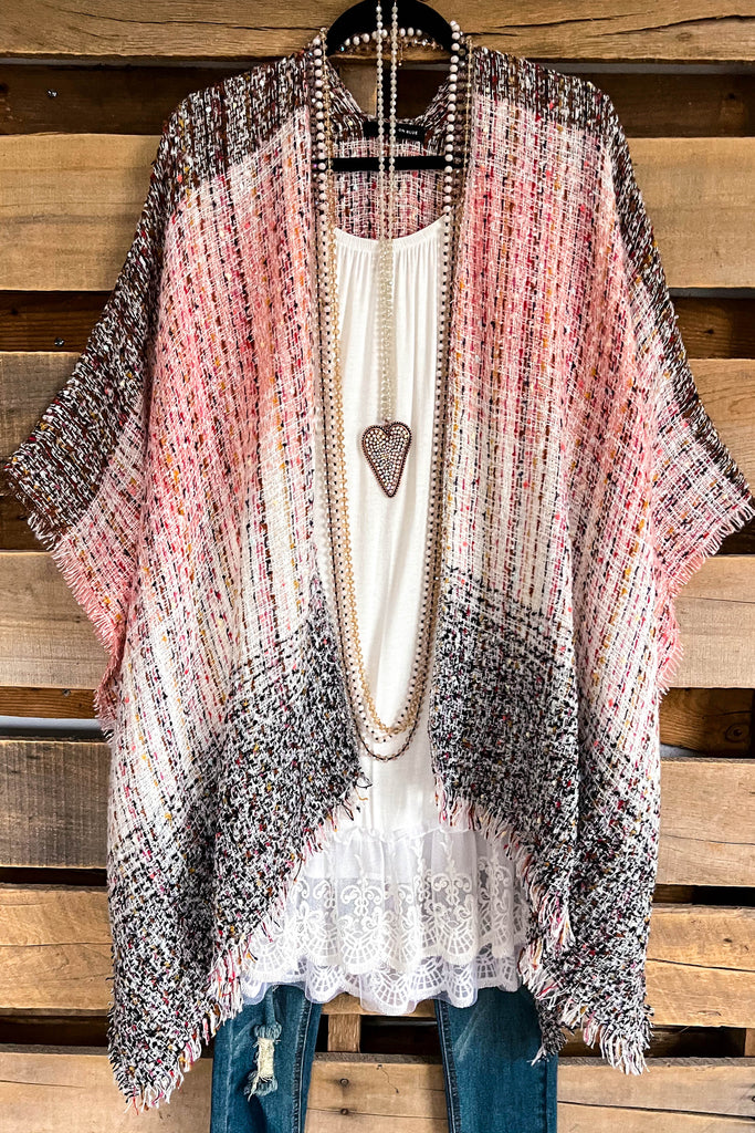 Right About You Shawl - Brown /Pink