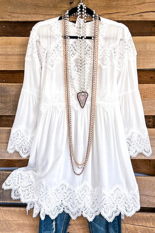 Carry On Eyelet Blouse - Beige