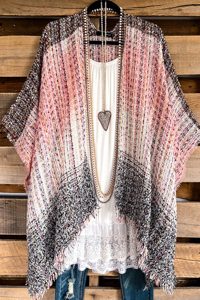 Right About You Shawl - Brown /Pink