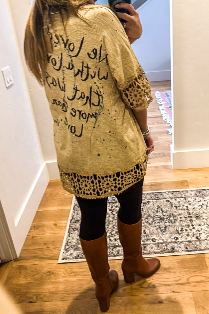 PRE ORDER : RARE BIRD: Free Spirit Love Cotton Oversized Tunic – 100% Cotton - Made in USA