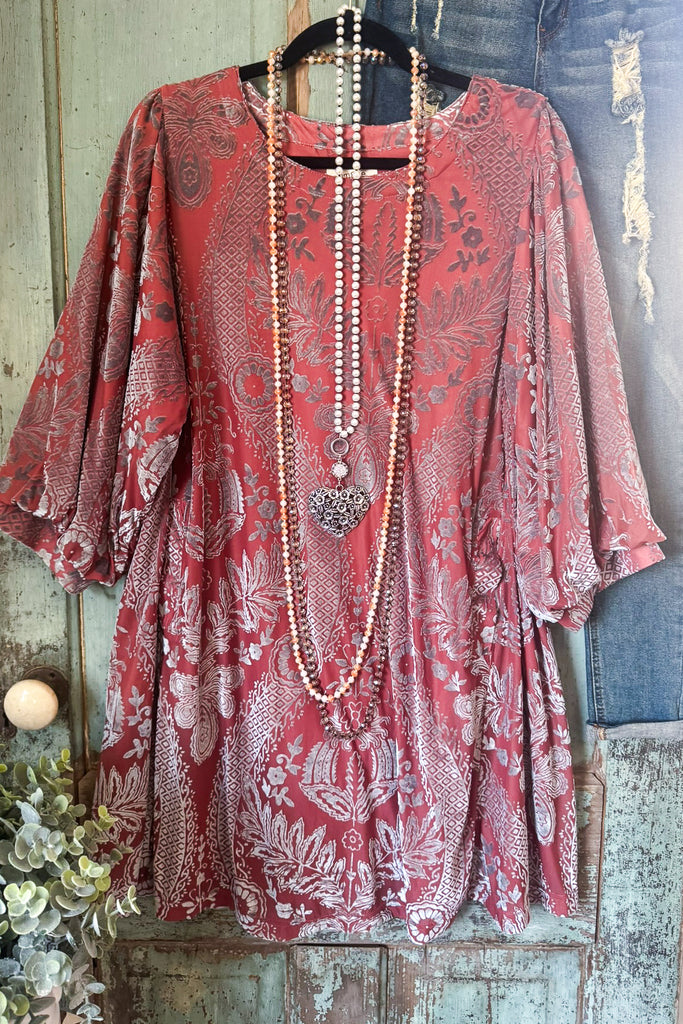 Glistening Lights Dress - Dusty Rose