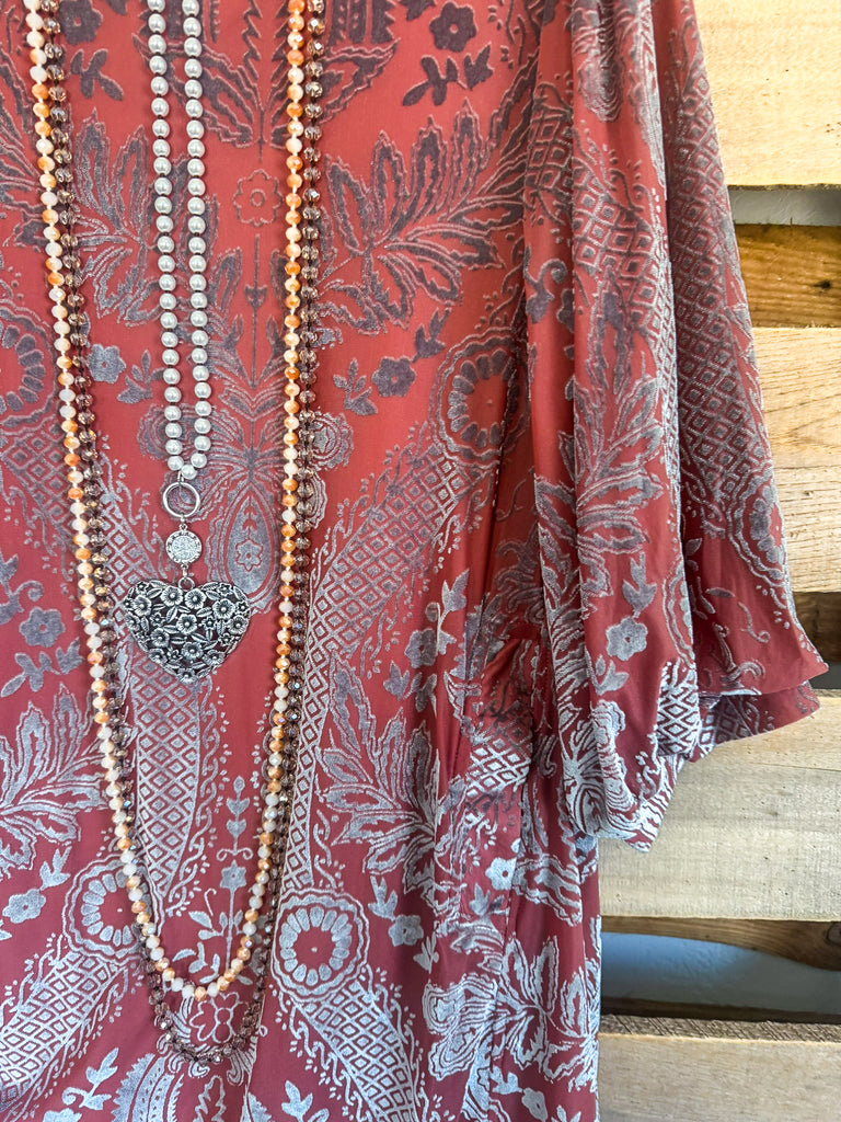 Glistening Lights Dress - Dusty Rose