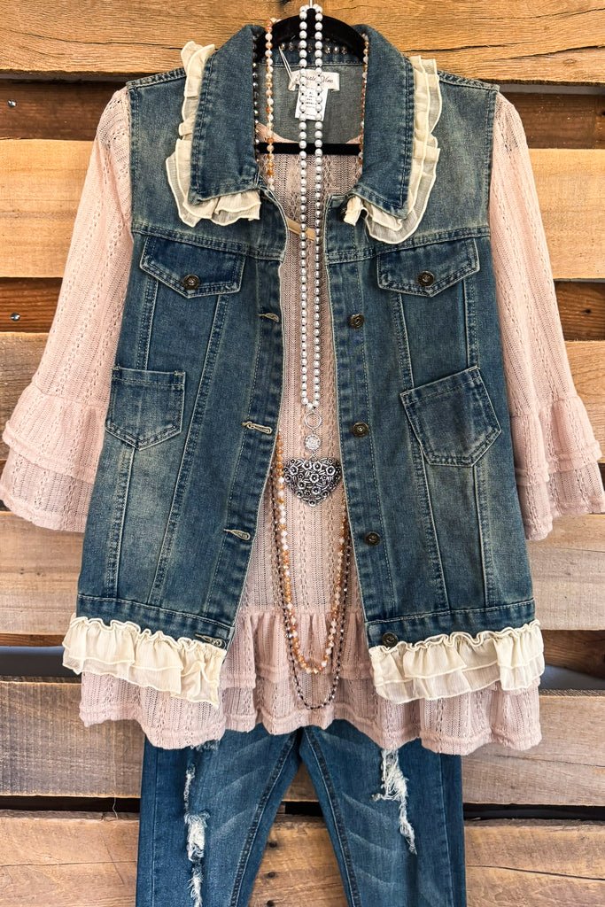 Long Ride Home Denim Vest - 100% COTTON