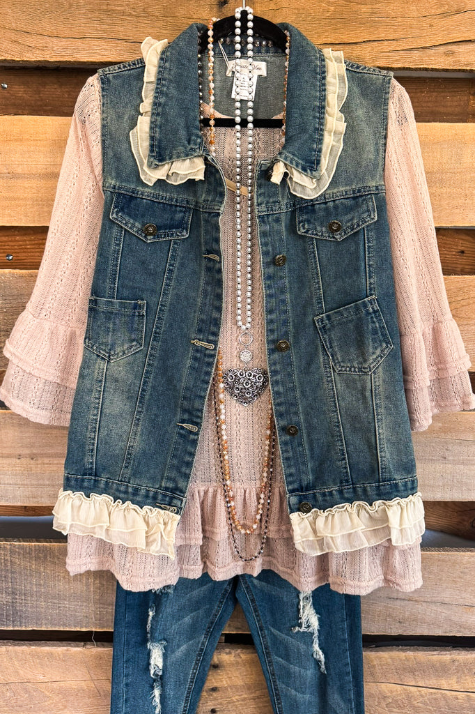 Long Ride Home Denim Vest - 100% COTTON
