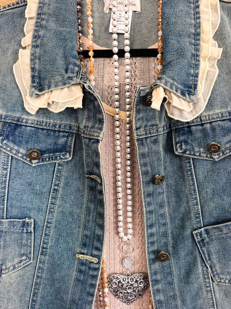 Long Ride Home Denim Vest - 100% COTTON