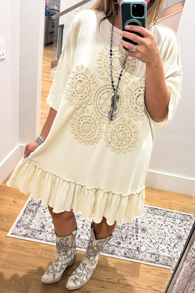 Saving Grace Oversized Dress - Natural - Cotton Blend