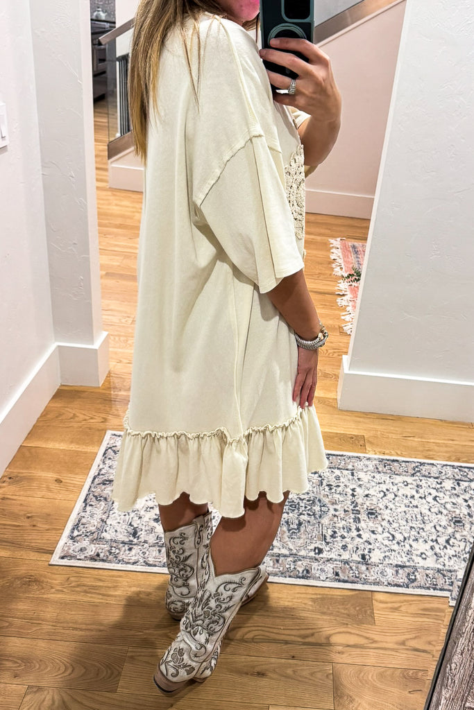 Saving Grace Oversized Dress - Natural - Cotton Blend
